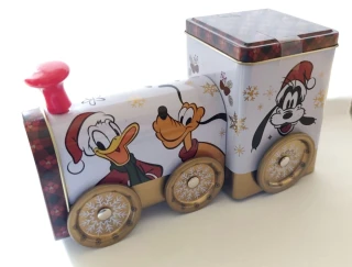 Kovová mašinka MICKEY & FRIENDS + ovocná tyčinka 20 g