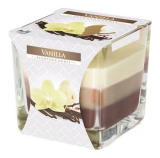 Bispol 3barevná svíčka Vanilla - vanilka