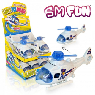 Hračka POLICEJNÍ VRTULNÍK SVÍTÍCÍ + bonbóny 5g