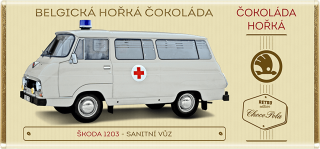 Čokoláda RETRO 100g Škoda 1203 SANITKA hořká