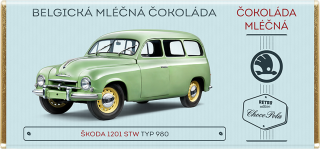 Čokoláda RETRO 100g Škoda 1201 STW mléčná
