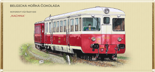 Čokoláda RETRO 100 g vlak Motorový vůz řady 820 „Kachna“ hořká