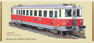 Čokoláda RETRO 100 g vlak Motorový vůz řady 831.2 „Kredenc“  hořká
