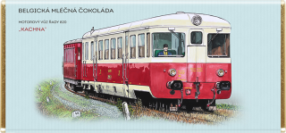 Čokoláda RETRO 100 g vlak Motorový vůz řady 820 „Kachna“  mléčná