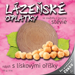 Lázeňské oplatky LIGHT se STÉVIÍ 175 g Oříškové