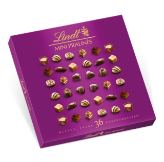 Bonboniéra LINDT MINI Pralines 180 g / 36 ks FIALOVÁ