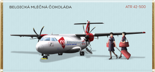 Čokoláda 100 g mléčná RETRO letadlo ATR 42-500