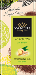 Čokoláda VANINI 100 g hořká 62 % se zázvorem