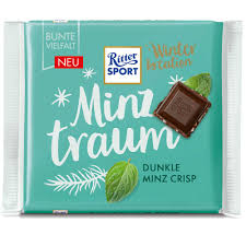 Čokoláda 100g Ritter Sport hořká s mátou
