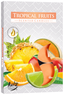 Bispol vonné čajové svíčky 6 ks - Tropical fruits - tropické ovoce