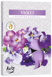 Bispol vonné čajové svíčky 6 ks - VIOLET - fialka