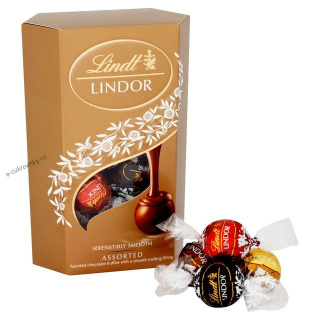 Bonboniéra Lindt LINDOR 200 g zlatá