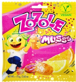 Zozole ovocné bonbóny s kyselým práškem citron a pomeranč 75 g - VÝPRODEJ !!! DMT: 12/2025