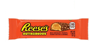 Reese's 47 g tyčinka NUTRAGEOUS s arašídy, arašídovým máslem,karamelem a čokoládovou polevou
