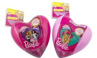 Srdíčko s překvapením BARBIE + želé bonbóny 12 g