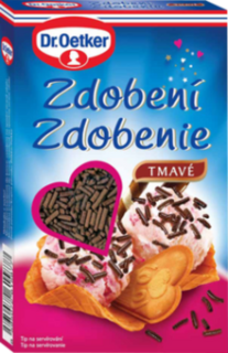 Zdobení Dr.Oetker čokoládové 80 g TMAVÉ posyp 