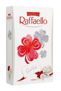 Bonboniéra RAFFAELLO 80g - ČTYŘLÍSTEK - GOOD LUCK