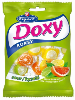 Roksové bonbóny DOXY 90 g kyselé s ovocnými příchutěmi