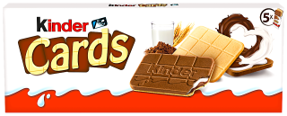 KINDER Cards Oplatka s mléčnou & kakaovou náplní 128 g