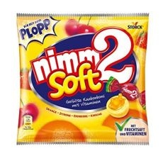 Žvýkací bonbóny NIMM 2 SOFT plněné ovocnou náplní s vitamíny 90g