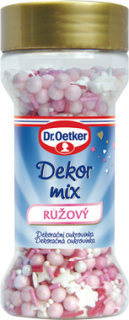 Zdobení Dr.Oetker 50g růžové, světlý a tmavý odstín a bílé