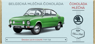 Čokoláda RETRO 100g "Škoda 110 R Coupé" mléčná