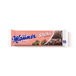 MANNER oplatky - tyčinky MIGNON s krémovou oříškovou náplní a čokoládovou polevou 30g