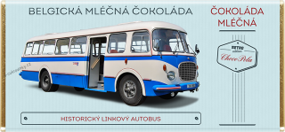Čokoláda RETRO 100 g "Bus Škoda RTO 706" mléčná
