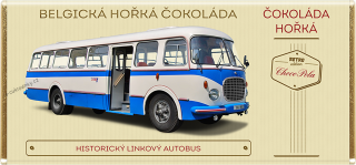 Čokoláda RETRO 100 g "Bus Škoda RTO 706" hořká