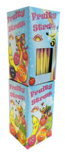 FRUITY STRAW 12 g - šumivý cukrovinkový prášek brčko BALENÍ 140ks