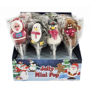 Marshmallow MINI lízátko Jelly Pop 10 g - ZIMNÍ EDICE - balení 24 ks - poslední 1 balení 