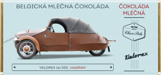 Čokoláda RETRO 100g JAWA 350 VELOREX "Hadrák" mléčná