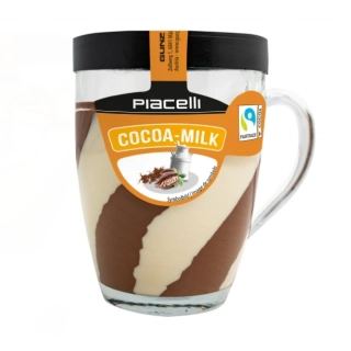 Oříškovo-nugátový & oříškovo mléčný krém PIACELLI 300 g ve skleněném hrnečku DUO