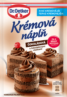 Dr. Oetker Krémová náplň v prášku 80g ČOKOLÁDOVÁ, s čokoládovými vločkami