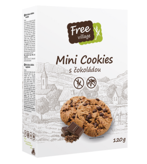 Free Village BEZLEPKOVÉ Mini Cookies 120 g s čokoládou