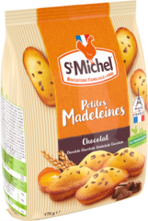 Francouzské mini madlenky St.Michel 175g s kousky čokolády (12 ks)