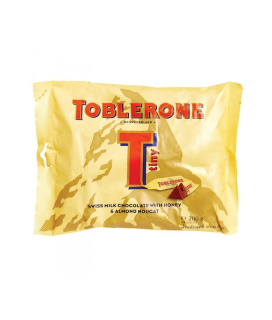 TOBLERONE T-tiny 200 g švýcarské mléčné čokoládky s medovo-mandlovým nugátem (25 ks)
