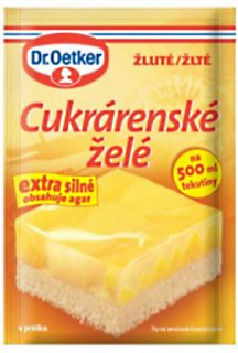 Dr.Oetker CUKRÁŘSKÉ ŽELÉ v prášku 10g ŽLUTÉ - EXTRA SILNÉ & ČIRÉ