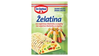 Dr.Oetker ŽELATINA jemně mletá ČIRÁ 20g na vaječnou tlačenku a aspiky - EXTRA SILNÁ