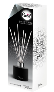 Vonný difuzér BRAIT se 6 tyčinkami - NIGHT TOUCH - černý