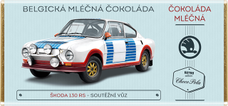Čokoláda RETRO 100g "Škoda 130 RS" mléčná