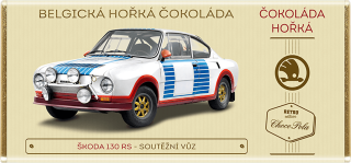 Čokoláda RETRO 100 g "Škoda 130 RS" hořká