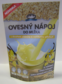 Ovesný nápoj do mléka 200 g s vanilkovou příchutí