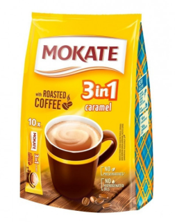 Mokate 3v1 Instantní káva 170g KARAMELOVÁ příchuť