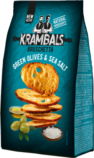 Krambals pečené krekry s příchutí  OLIVY & MOŘSKÁ SŮL 70g