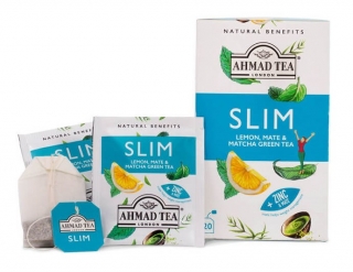 Čaj AHMAD - SLIM tea - na podporu hubnutí - 20 sáčků - citrón & máta
