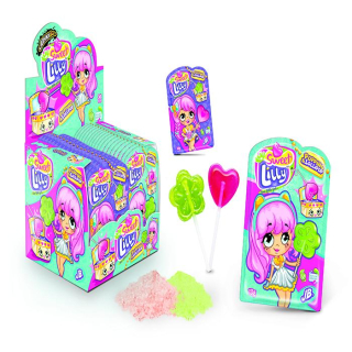 Lízátka s práskacím práškem SWEET LILLY popping candy 13g (balení 36 ks)