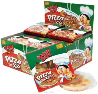 Želé GUMMI ZONE mini PIZZA XXL 23g - balení 24 ks (1 ks = 12,50 Kč)