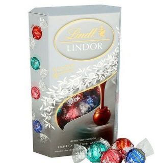 Bonboniéra Lindt LINDOR 200 g - STŘÍBRNÁ 