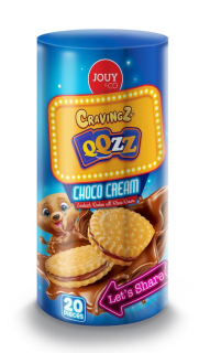 Velké sušenky slepované CRAVINGZ QQZZ 500 g s kakaovou náplní 500 g - VÝPRODEJ !!! DMT: 6/2023